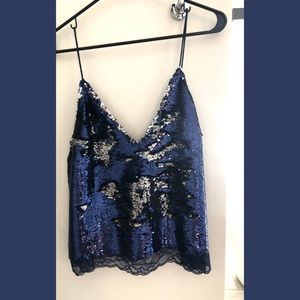 FREE PEOPLE tank top chameleon sequin shirt